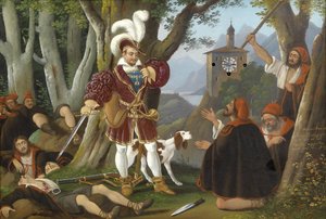 Emperador Maximiliano I con los ladrones de Unbekannt Unbekannt